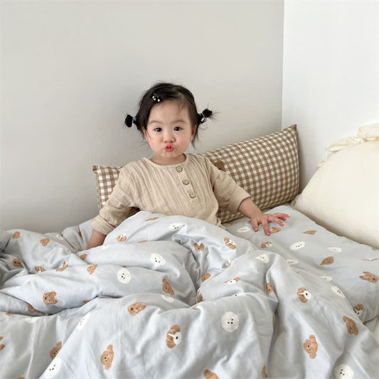 Cute Dog Cotton Duvet Cover with Comforter - 2pcs Pillowcases - 19" x 29" - image 0