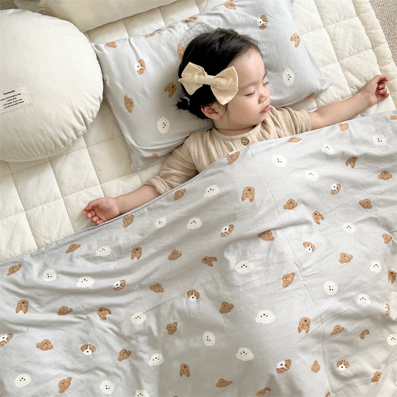 Cute Dog Cotton Duvet Cover with Comforter - image 1