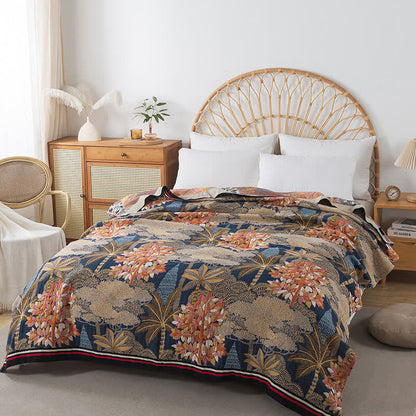Cotton Gauze Tropical Jungle Comfy Quilt - Queen - image 0