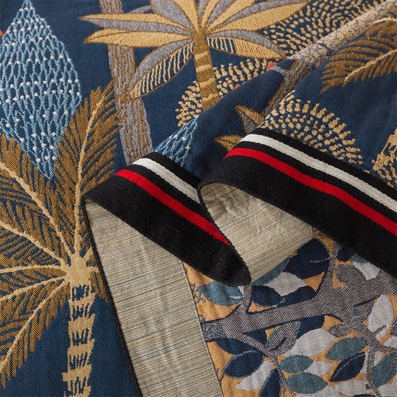 Cotton Gauze Tropical Jungle Comfy Quilt - image 3