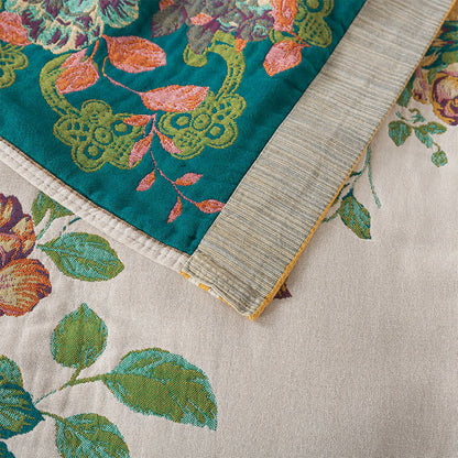 Cotton Soft Elegant Rose Reversible Blanket - image 1