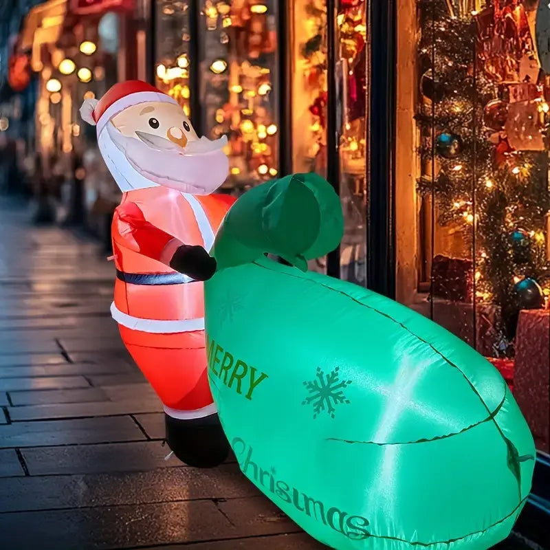 [Ship In 24 Hours] Santa Claus Inflatable Decoration with LED Lights - image 3