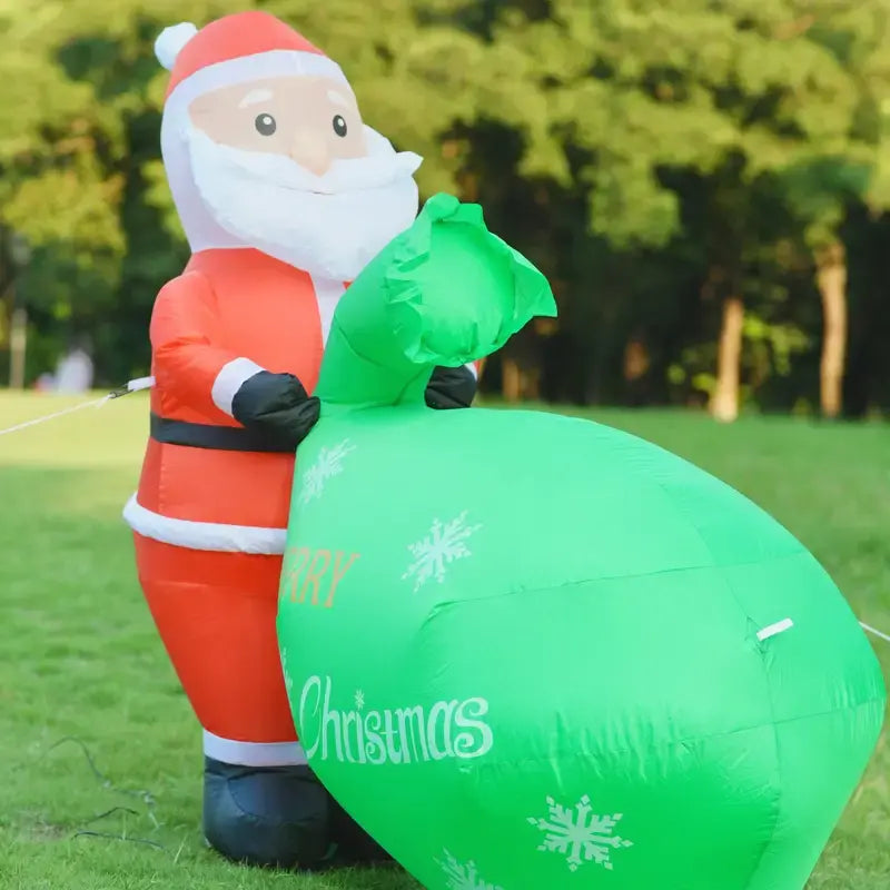 [Ship In 24 Hours] Santa Claus Inflatable Decoration with LED Lights - image 1