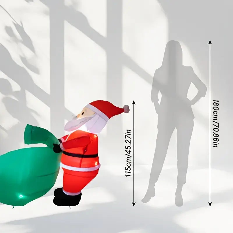 [Ship In 24 Hours] Santa Claus Inflatable Decoration with LED Lights - image 6