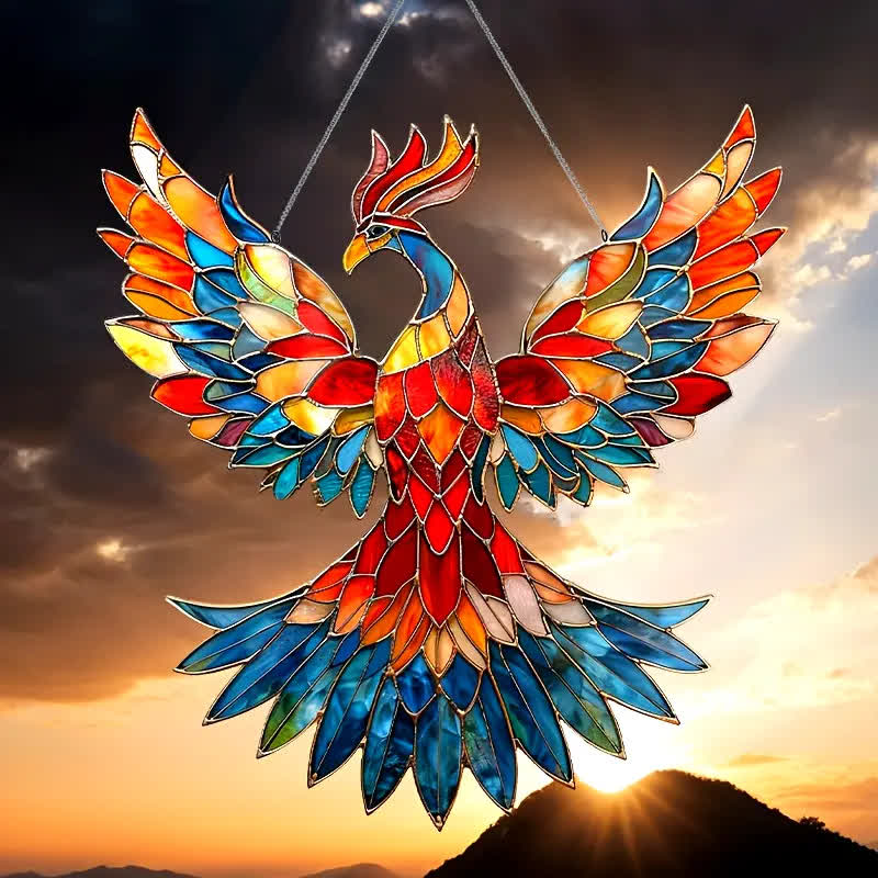 Acrylic Bright Firebird Window Hanging - 5PCS - 30cm - image 0