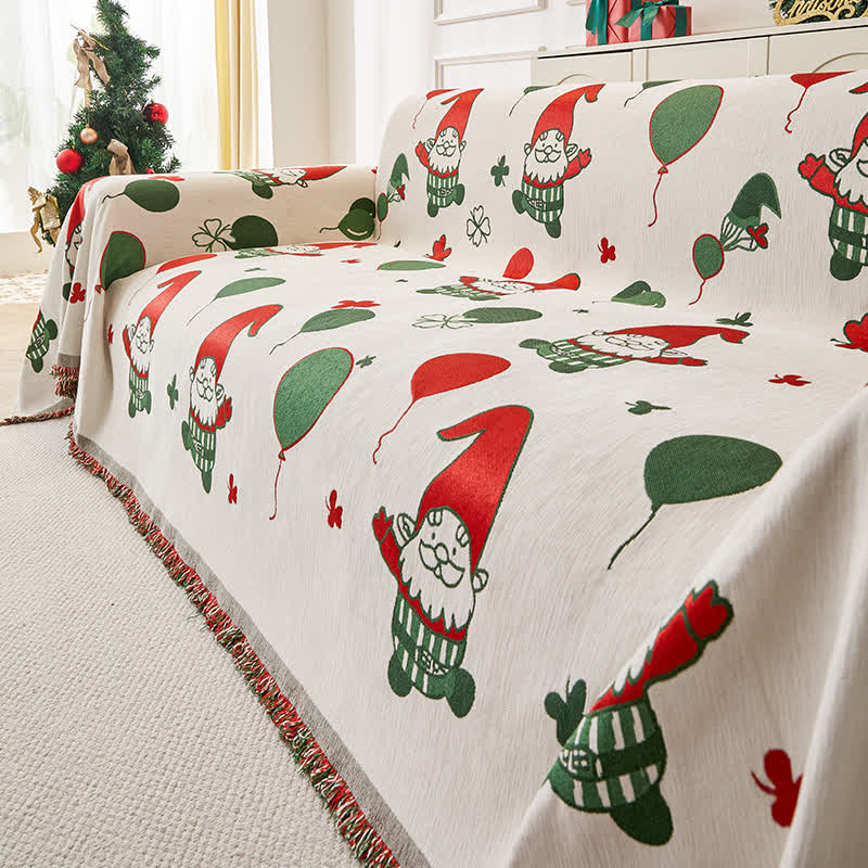  Chenille Santa Claus Functional Sofa Cover - image 3