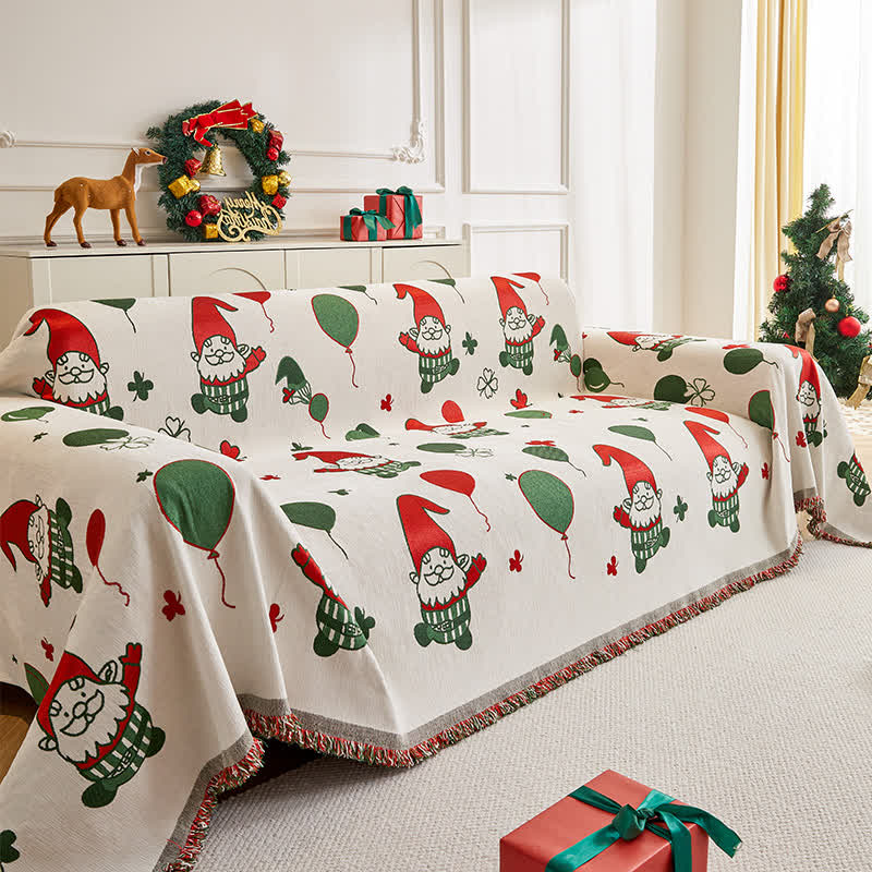  Chenille Santa Claus Functional Sofa Cover - 71" x 181" - image 0
