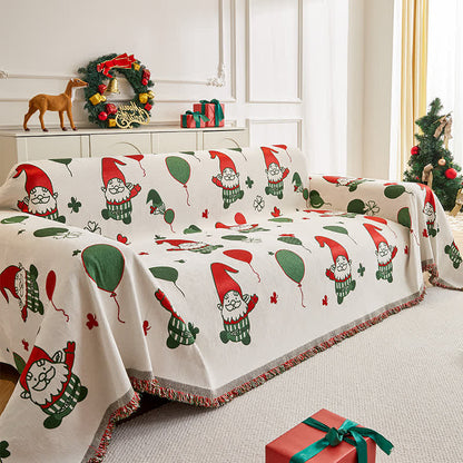  Chenille Santa Claus Functional Sofa Cover - 71" x 181" - image 0