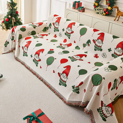  Chenille Santa Claus Functional Sofa Cover - image 1