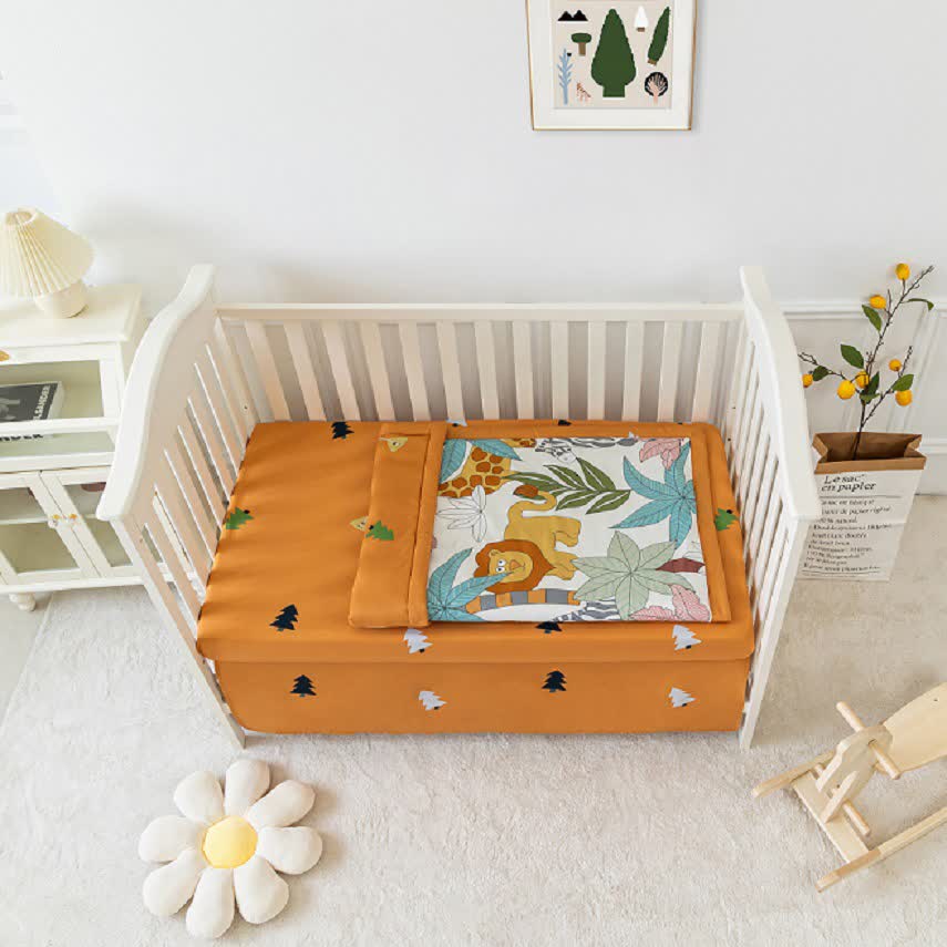 Animal Forest Cotton Crib Bedding Set(3PCS) - image 1