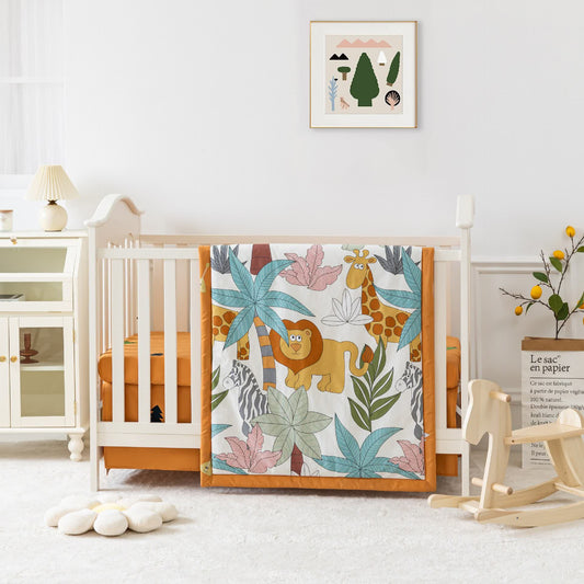 Animal Forest Cotton Crib Bedding Set(3PCS) - Standard - image 0