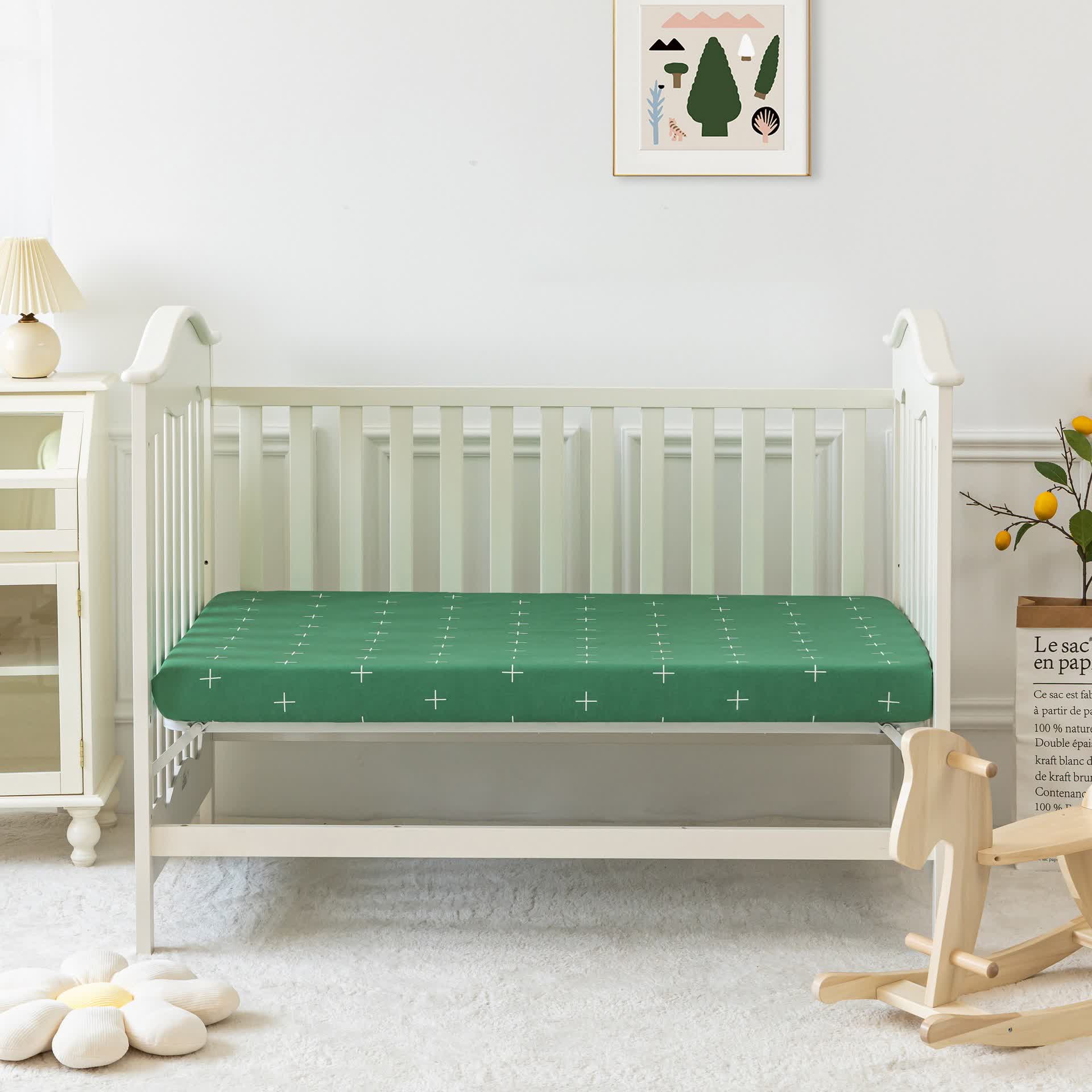 Pure Cotton Cartoon Animal Crib Bedding Set(3PCS) - image 2