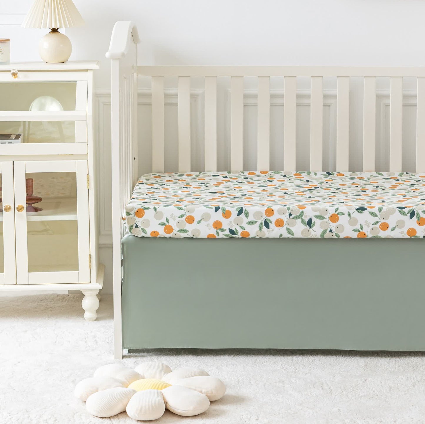Cotton Pastoral Orange Crib Bedding Set(3PCS) - image 2