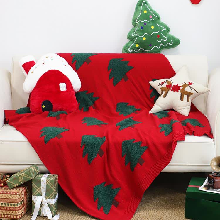 Festive Christmas Tree Decorative Sofa Blanket - image 1