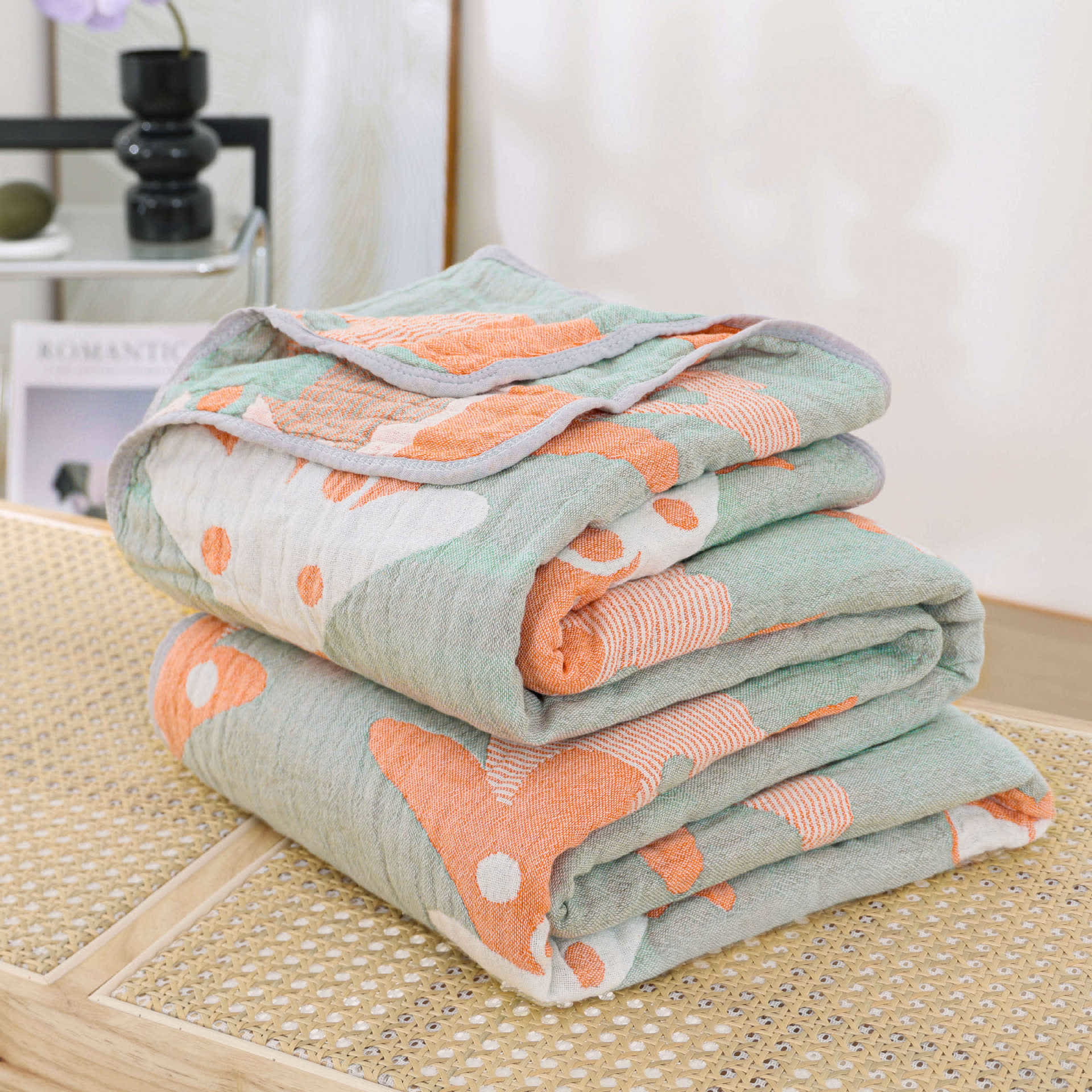 Cartoon Christmas Tree Cotton Gauze Quilt - image 6