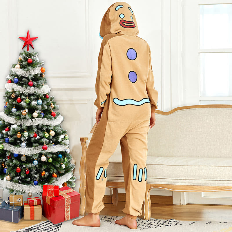 Gingerbread Man One-piece Pajamas Performance Costume - image 2