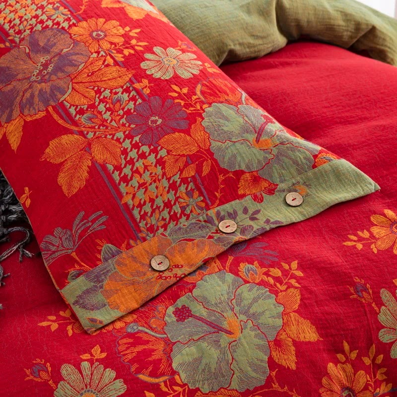 Pure Cotton Floral Button Bedding Sets (4PCS) - image 4