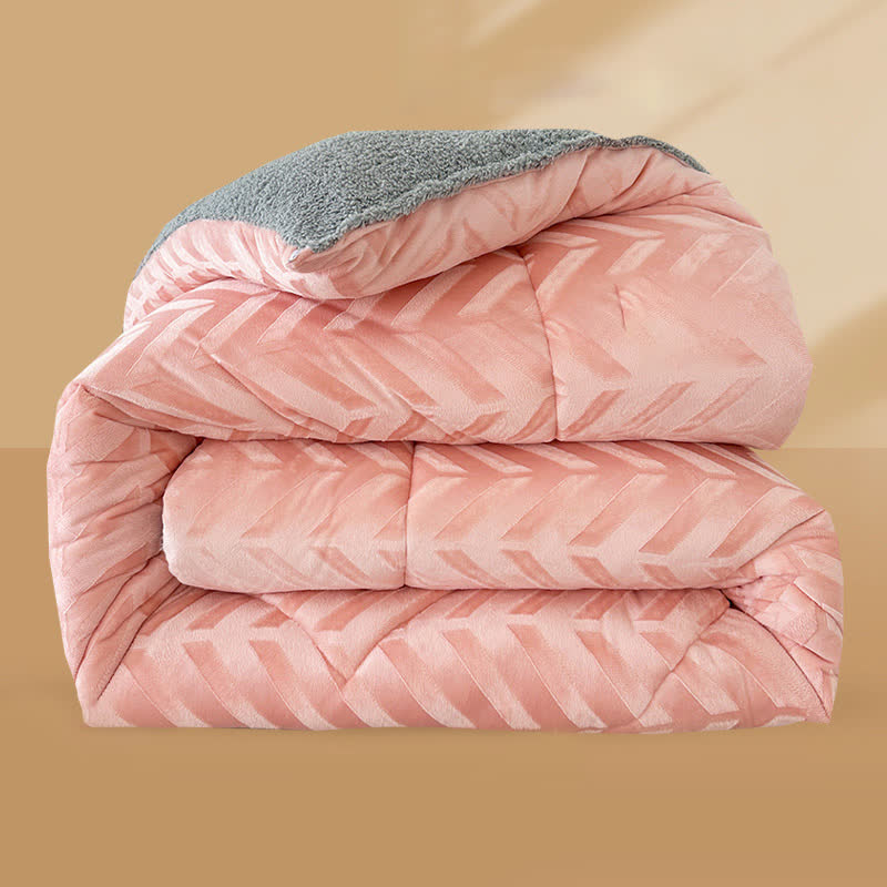 Sherpa Warm Throw Blanket with Quilt Core - image 13