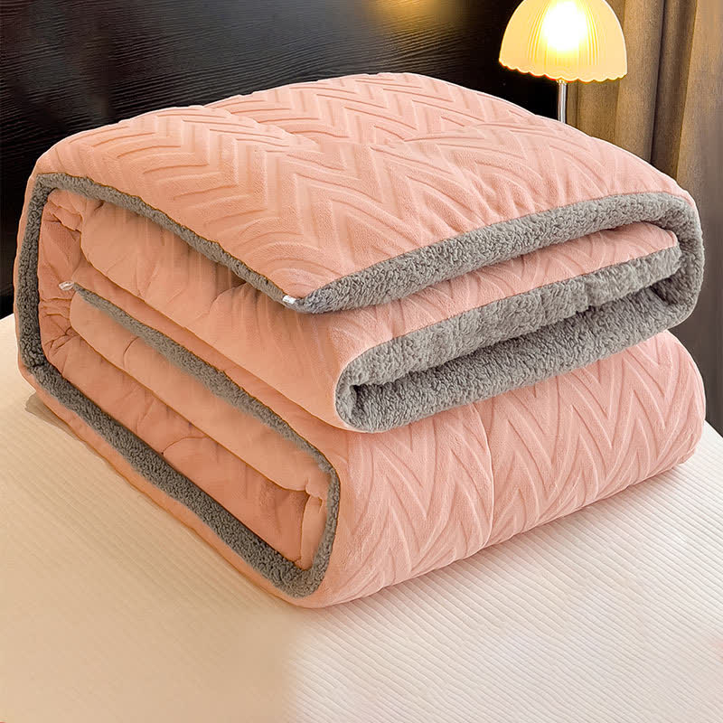 Sherpa Warm Throw Blanket with Quilt Core - image 14