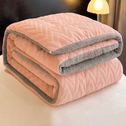 Sherpa Warm Throw Blanket with Quilt Core - image 14