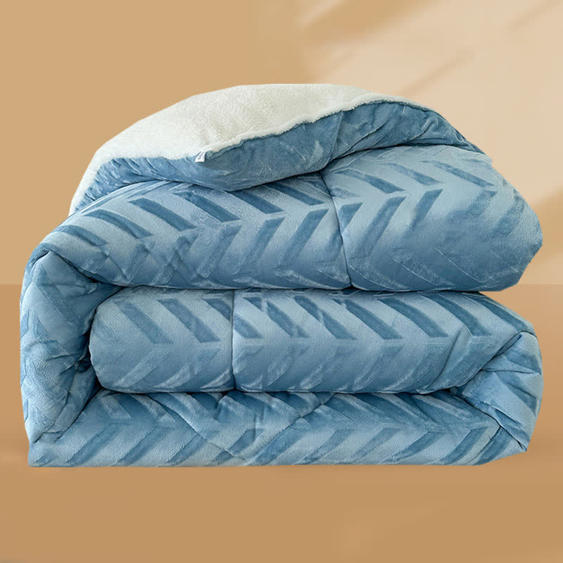 Sherpa Warm Throw Blanket with Quilt Core - image 17