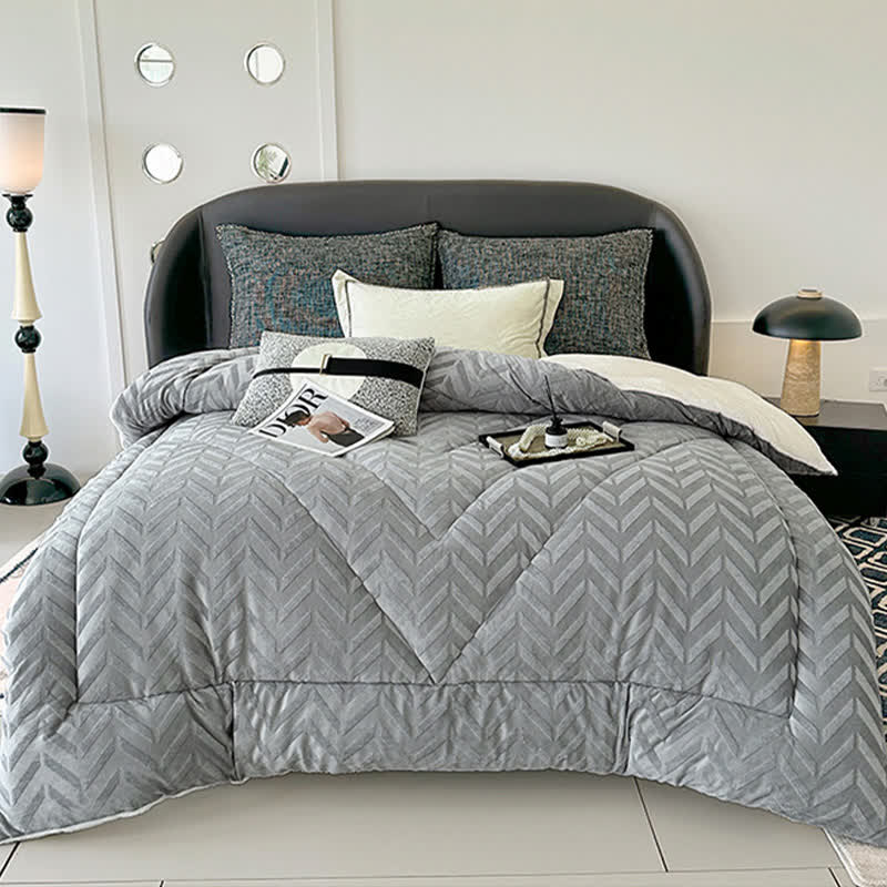 Sherpa Warm Throw Blanket with Quilt Core - image 22