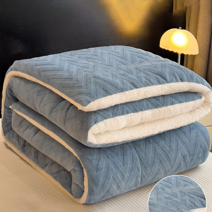 Sherpa Warm Throw Blanket with Quilt Core - image 18