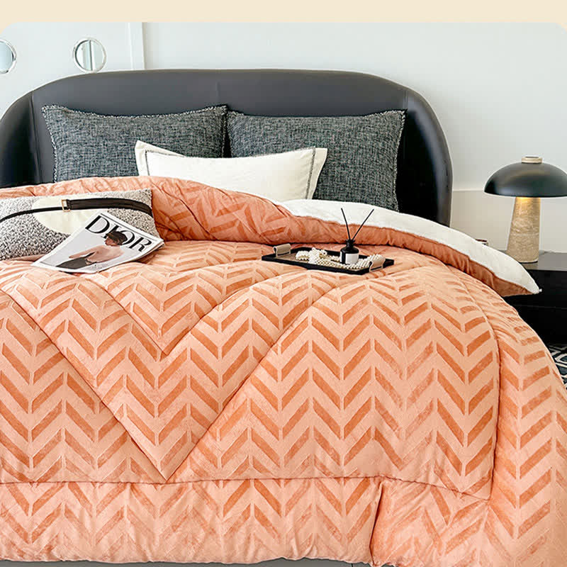 Sherpa Warm Throw Blanket with Quilt Core - image 2