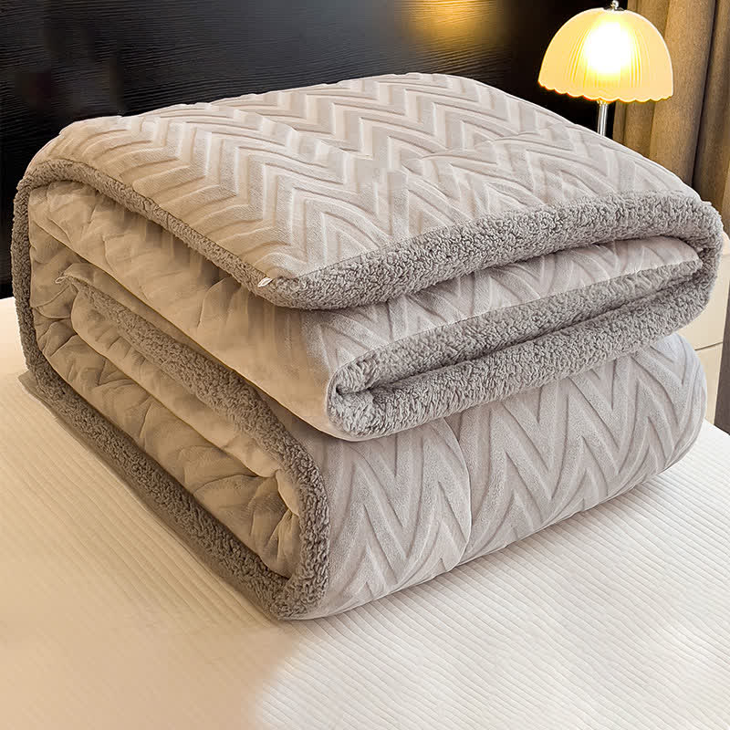 Sherpa Warm Throw Blanket with Quilt Core - image 30