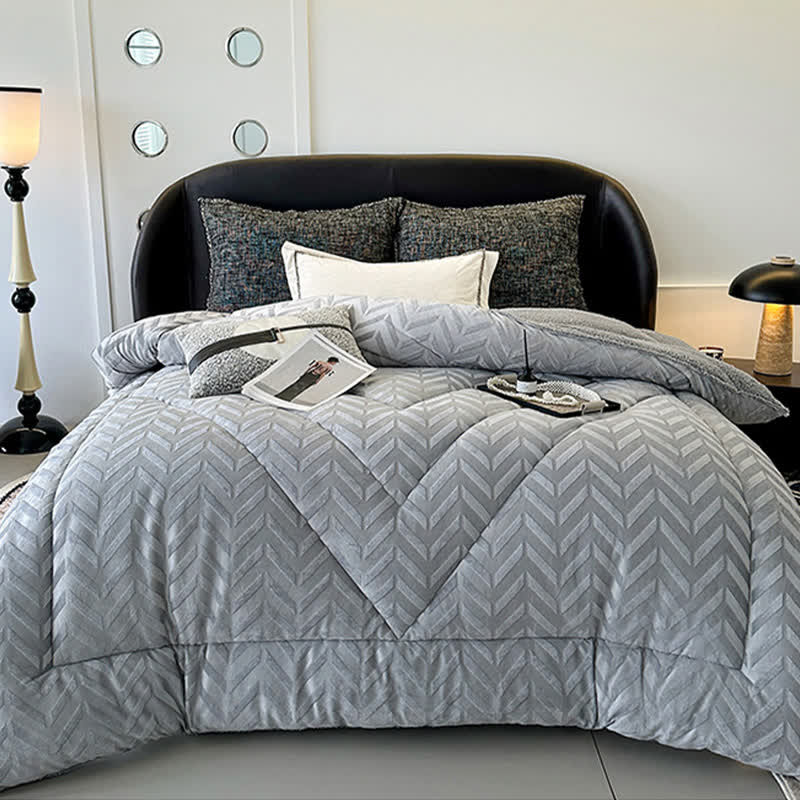 Sherpa Warm Throw Blanket with Quilt Core - Dark Gray - King - image 26