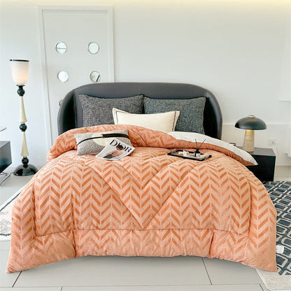 Sherpa Warm Throw Blanket with Quilt Core - image 1