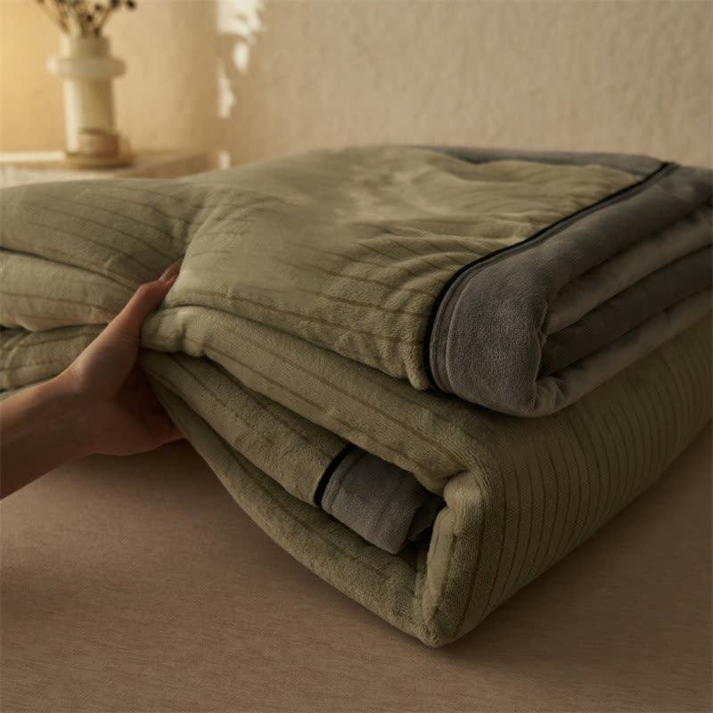 Reversible Solid Color Velvet Throw Blanket - image 2