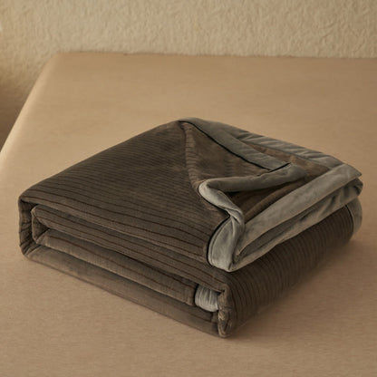 Reversible Solid Color Velvet Throw Blanket - image 9