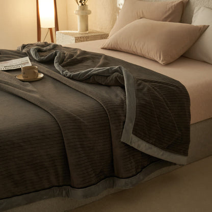 Reversible Solid Color Velvet Throw Blanket - image 8