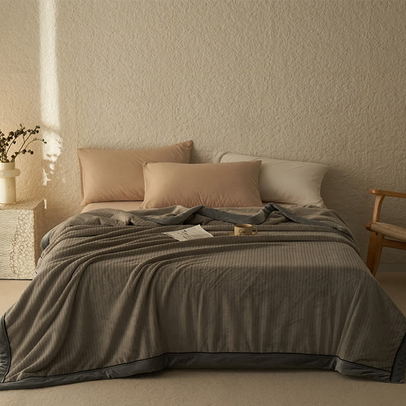 Reversible Solid Color Velvet Throw Blanket - Gray - Queen - image 33