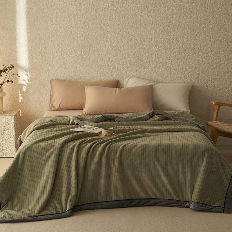 Reversible Solid Color Velvet Throw Blanket - image 1