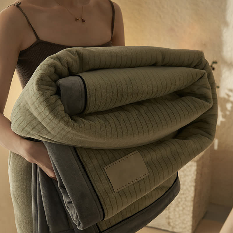 Reversible Solid Color Velvet Throw Blanket - image 3