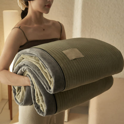 Reversible Solid Color Velvet Throw Blanket - image 4