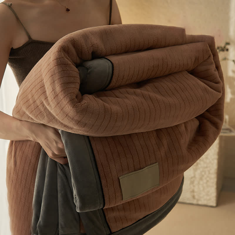 Reversible Solid Color Velvet Throw Blanket - image 15