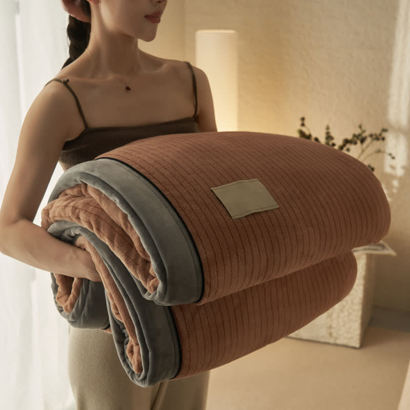 Reversible Solid Color Velvet Throw Blanket - image 14