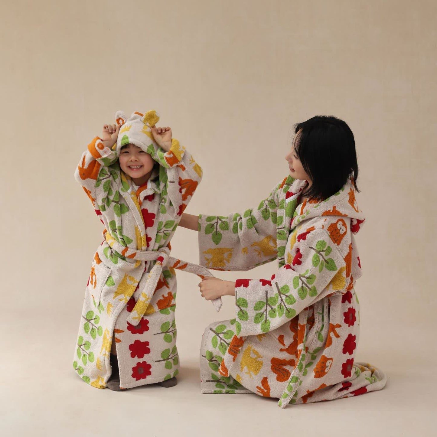 Pastoral Cotton Absorbent Hooded Bathrobe - image 11