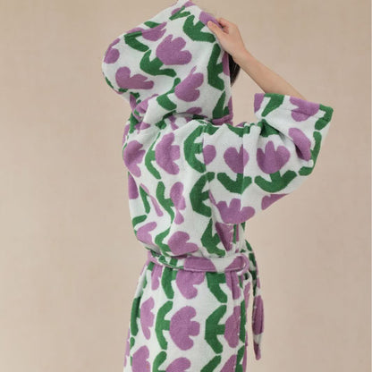 Pure Cotton Rural Tulip Hooded Bathrobe - image 10