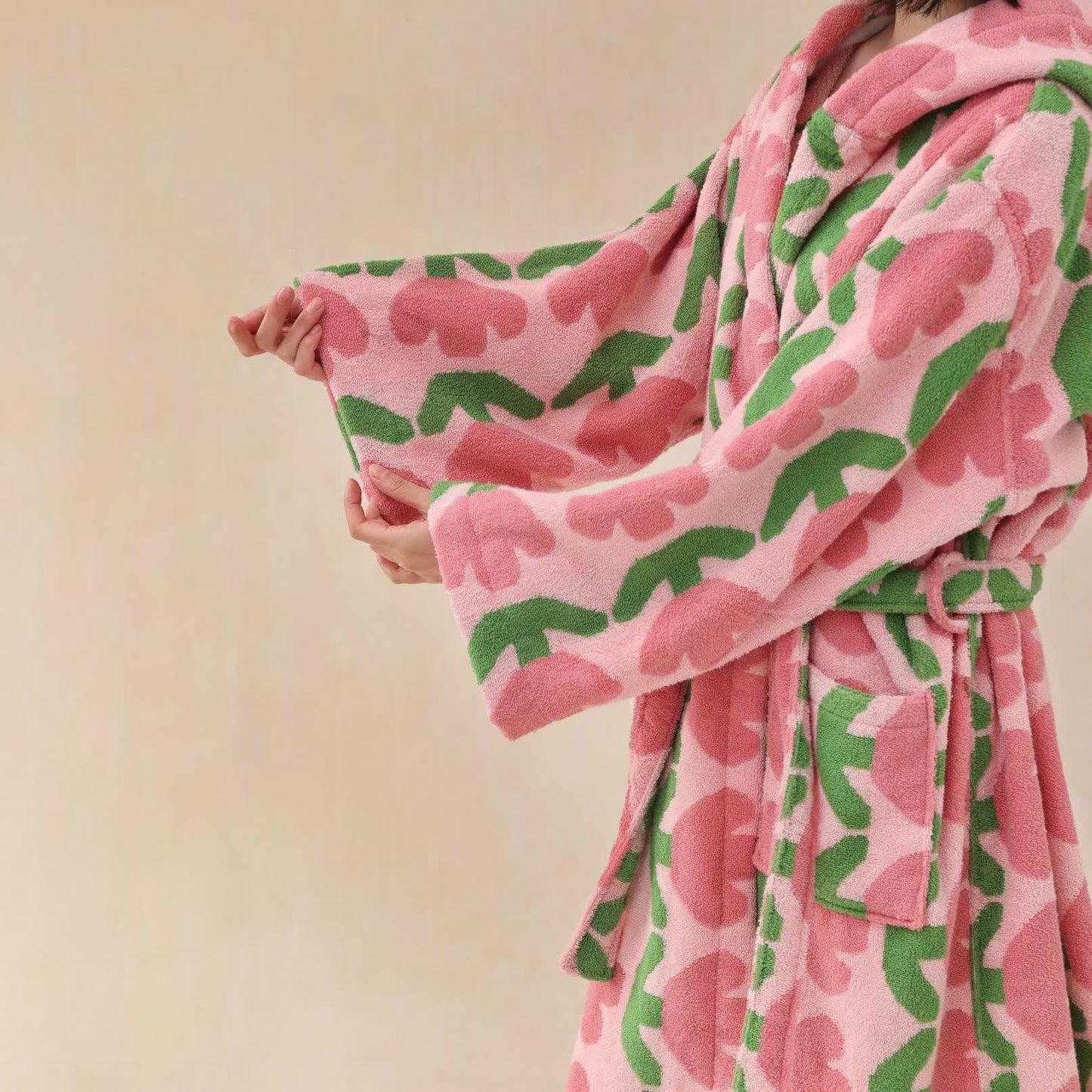 Pure Cotton Rural Tulip Hooded Bathrobe - image 5