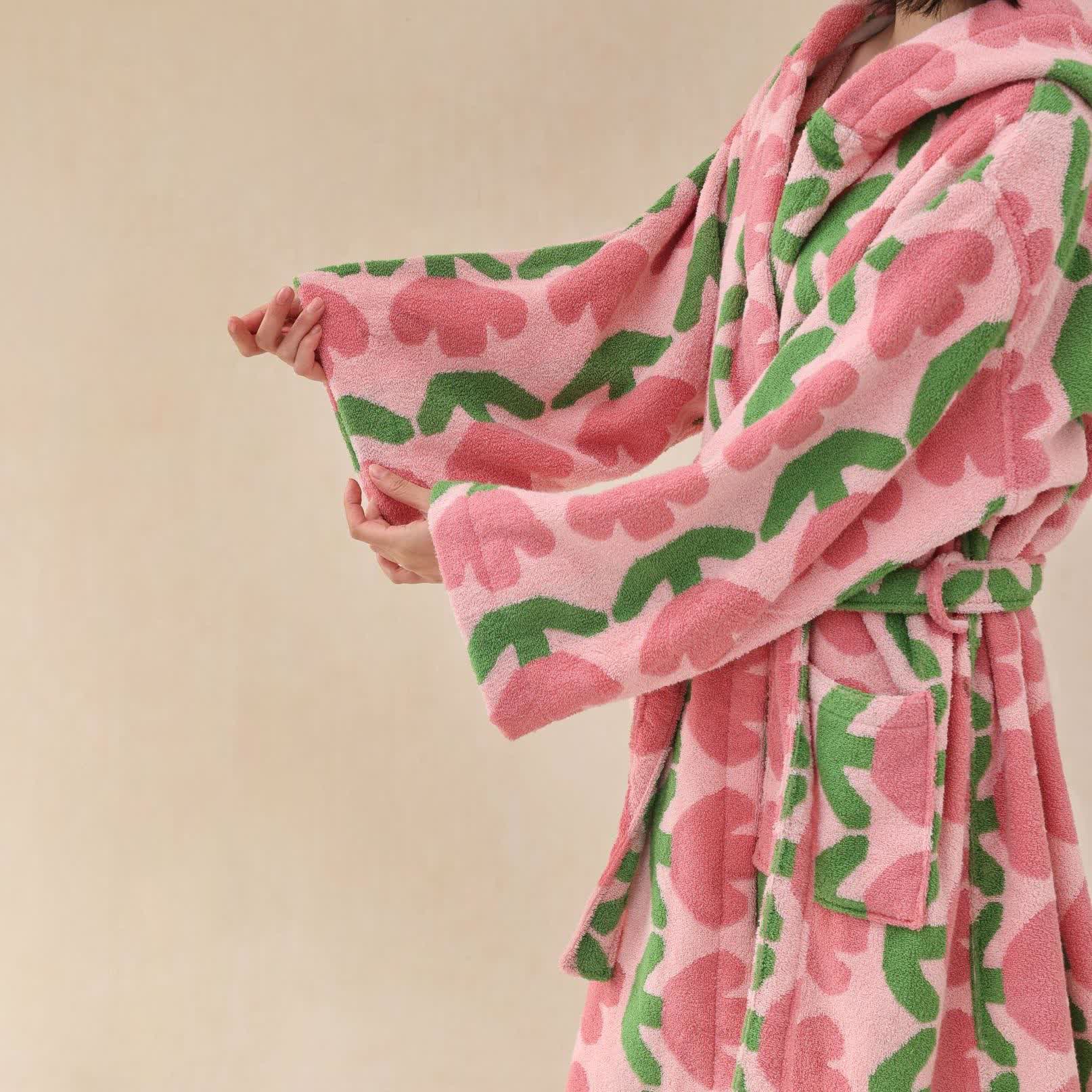 Pure Cotton Rural Tulip Hooded Bathrobe - image 5