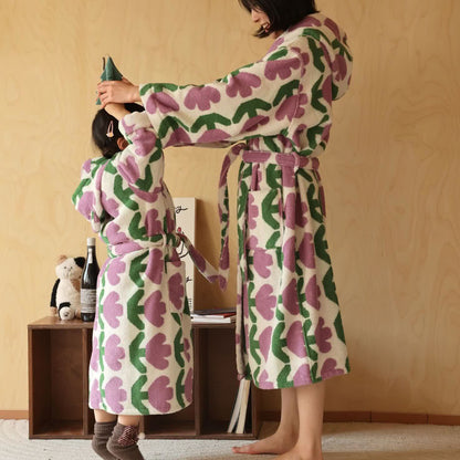Pure Cotton Rural Tulip Hooded Bathrobe - image 8