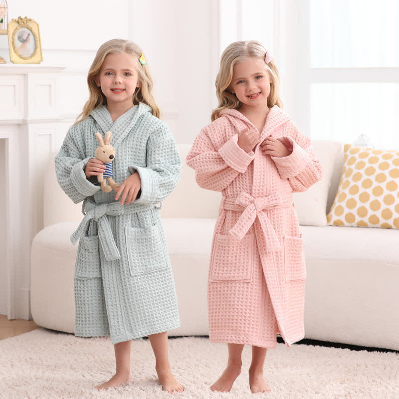 Pure Cotton Waffle Textured Breathable Bathrobe - image 0