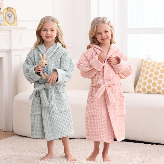 Pure Cotton Waffle Textured Breathable Bathrobe - image 0