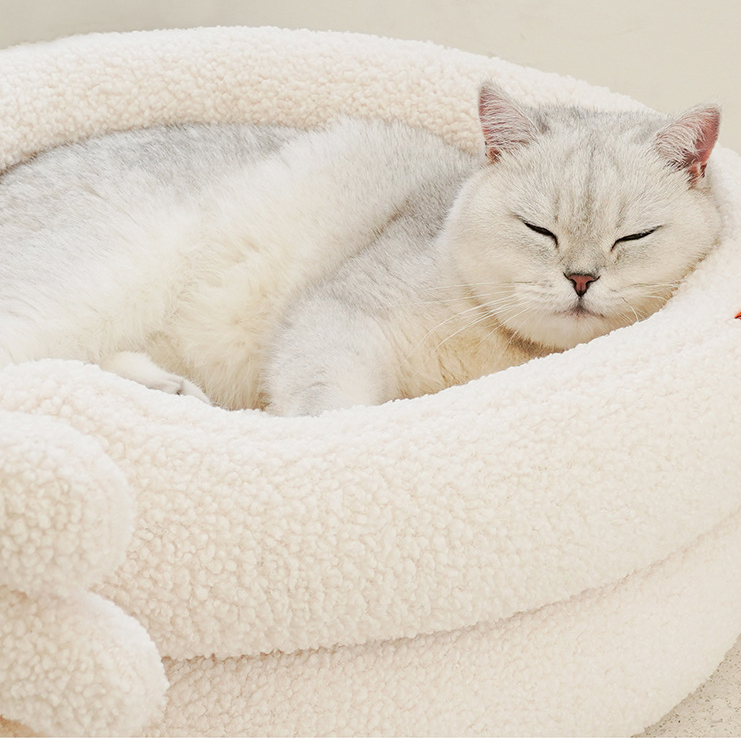 Finger Gesture Winter Warm Cat Bed - image 7