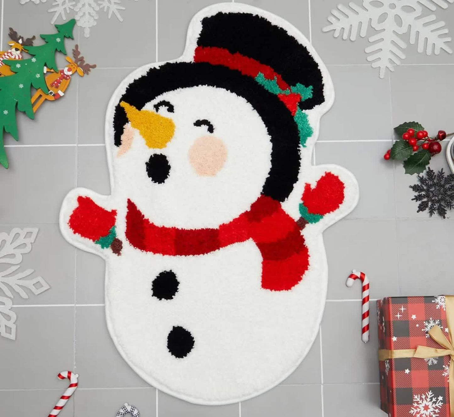 Christmas Day Home Decor Soft Rug - Snowman - 19" x 31" - image 0