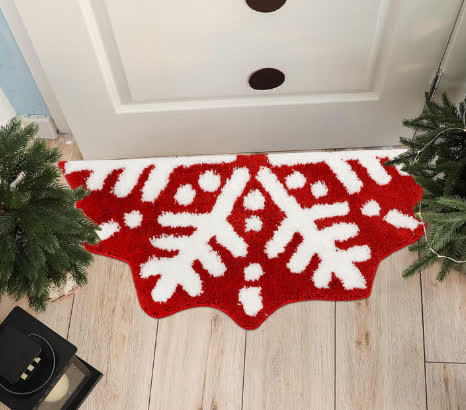 Christmas Day Home Decor Soft Rug - Snowflake - 19" x 31" - image 2